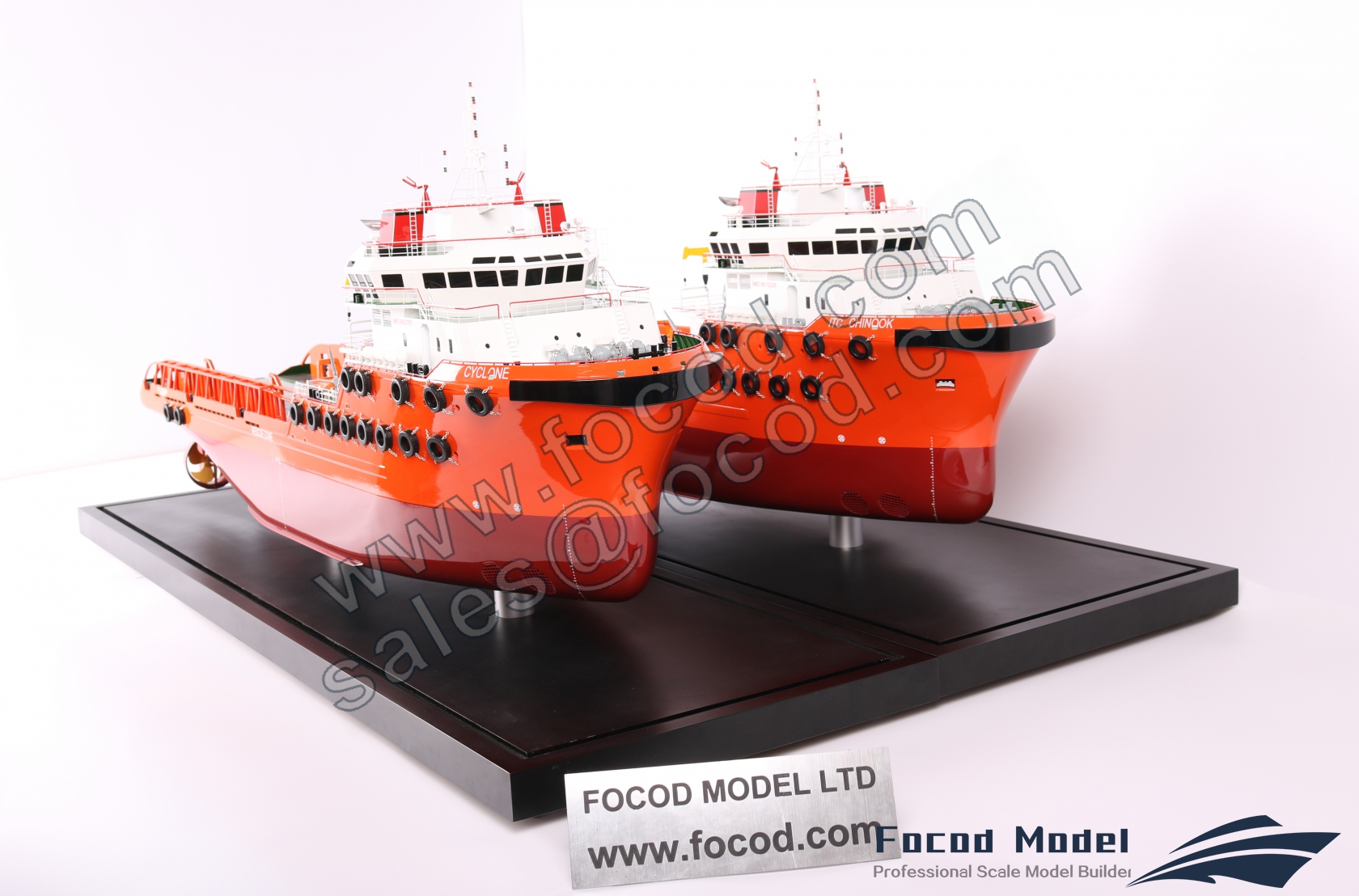 custom made model of 71米锚作拖船供给船